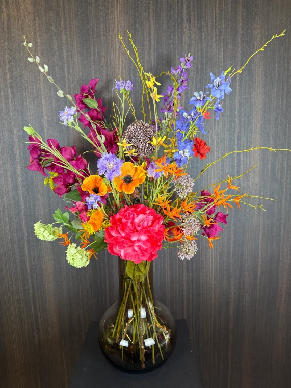 gekleurd zijden bloemen boeket