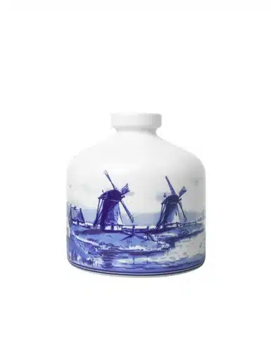 Vaasje molen Delftsblauw - H12,5 cm