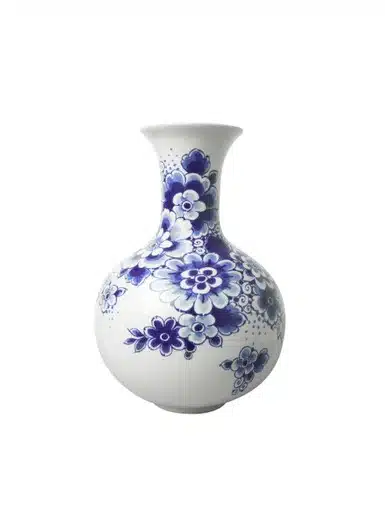 Vaasje bloemen Delftsblauw - H20 cm