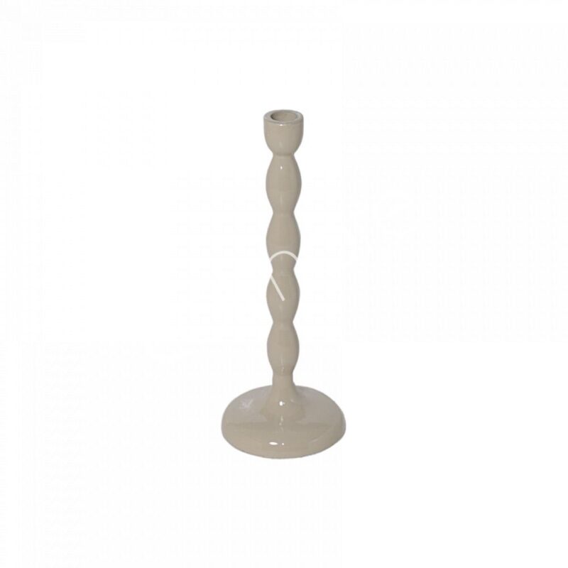 Kandelaar beige small 12x30 cm