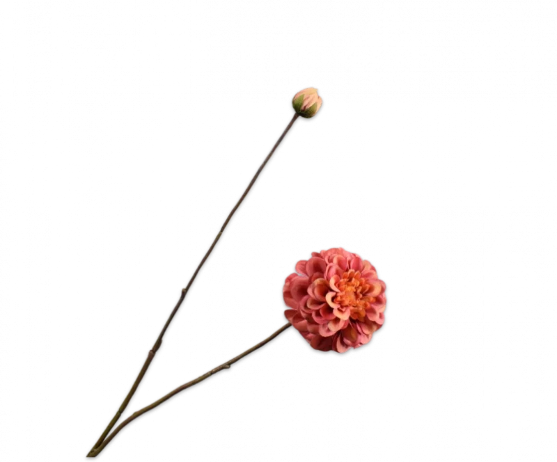 Dahlia oranje Silk-ka - H86 cm
