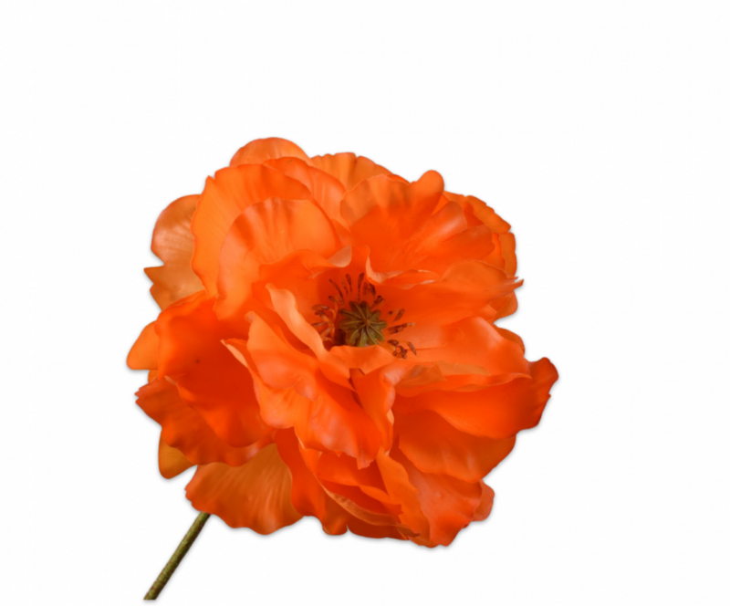 Klaproos oranje Silk-ka Real Touch - H73 cm