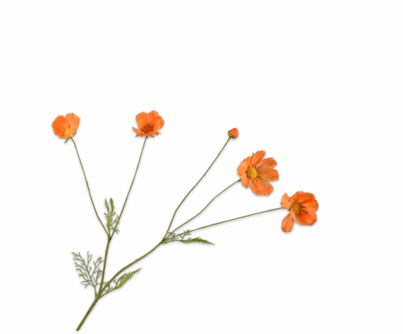 Cosmos licht oranje Silk-ka Real Touch - H92 cm