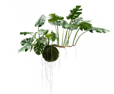 Monstera hang plant groen Silk-ka - H80 cm