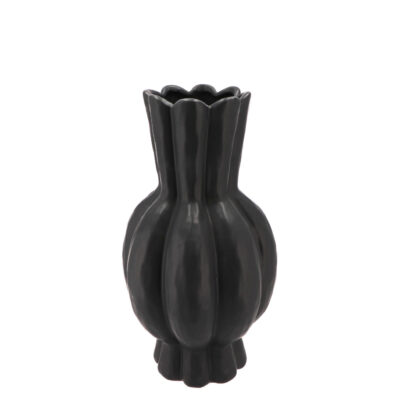 241261 Garlic vaas zwart H30