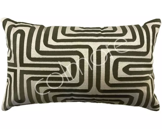 kussen beige groen