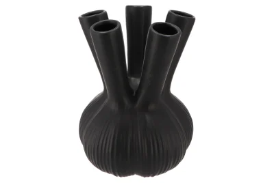 Knoflook vaas zwart - large - H35 cm