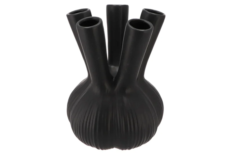 Knoflook vaas zwart - large - H35 cm