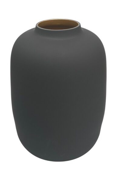 Glazen vaas mat zwart L – H45