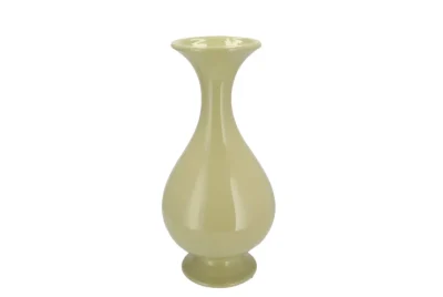 Vaas trompet hals pistache - small - H38 cm