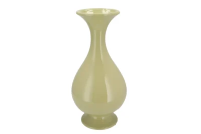 Vaas trompet hals pistache - medium - H45 cm