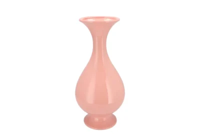 Vaas trompet hals roze - small - H38 cm