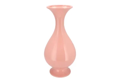 Vaas trompet hals roze - medium - H45 cm