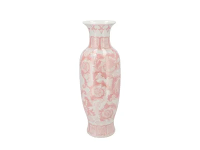 smalle hoge roze vaas
