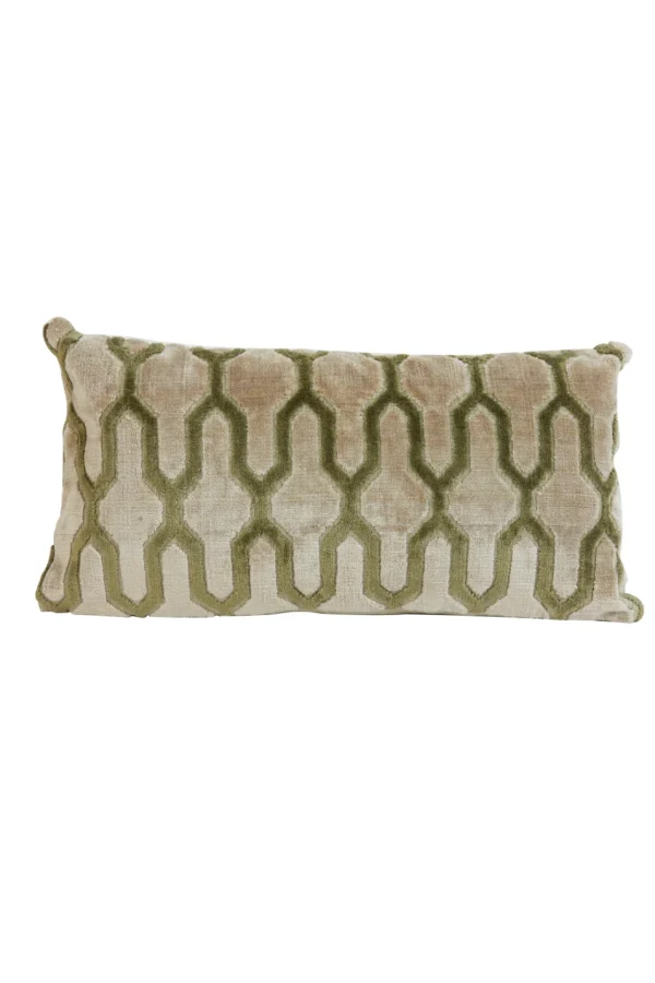 beige groen kussen