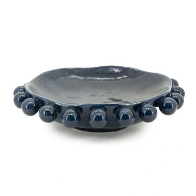 Schaal blauw - H10 cm