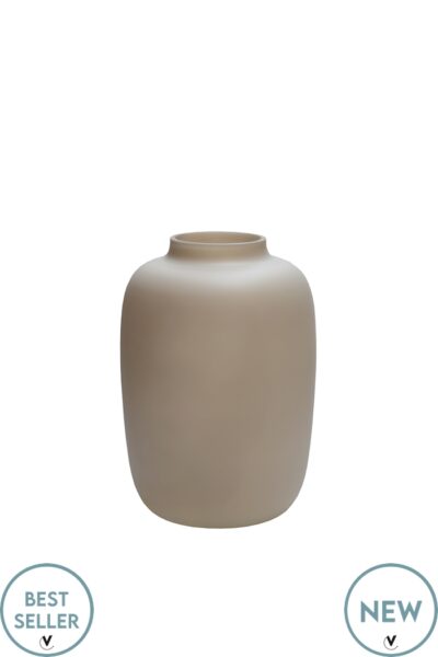Vaas beige matte - extra small - H24 cm
