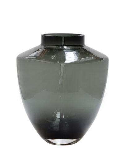 Glazen vaas Tegela grijs - small - H29 cm