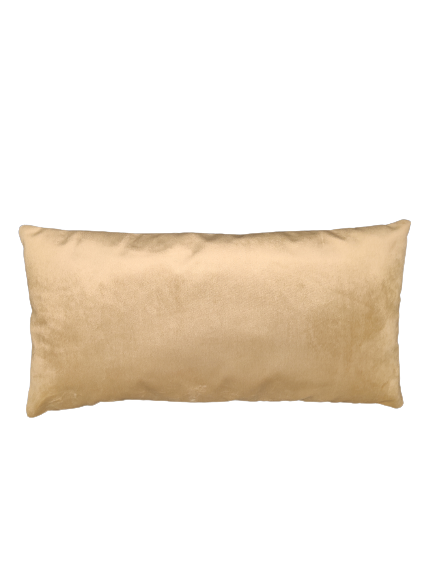 kussen velvet beige goud 60x30
