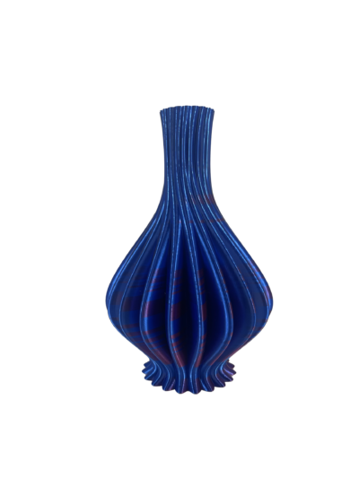3D geprinte vaas Monoseras - paars/blauw - H40 cm