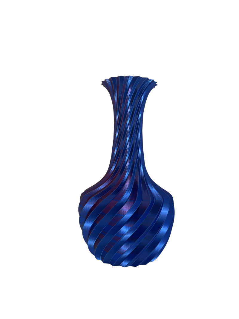 3D geprinte vaas Chapini - paars/blauw - H35 cm