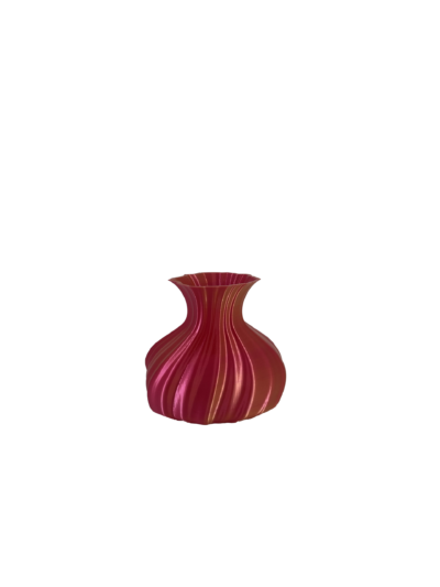 3D geprinte vaas Vencesi - goud/roze - H14 cm