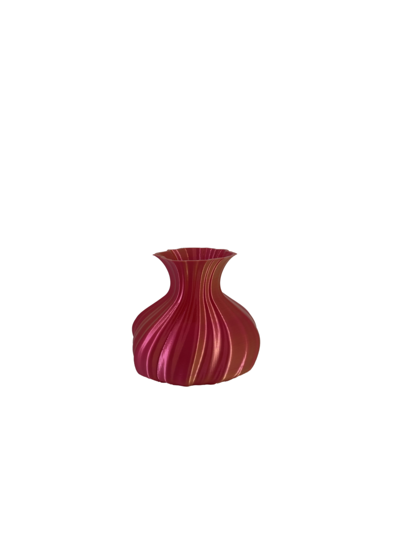 3D geprinte vaas Vencesi - goud/roze - H14 cm