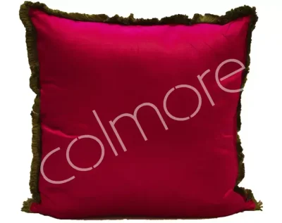 Kussen met franjes licht groen fuchsia - 45x45 cm