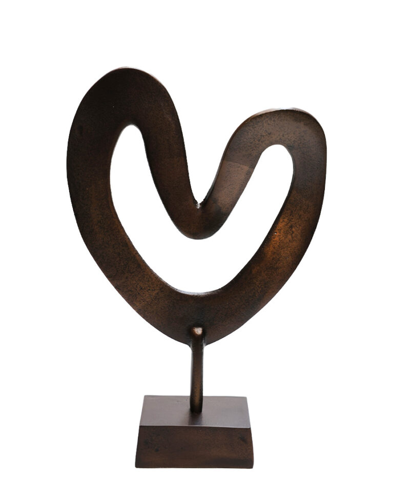 Ornament hart - brons- H37 cm