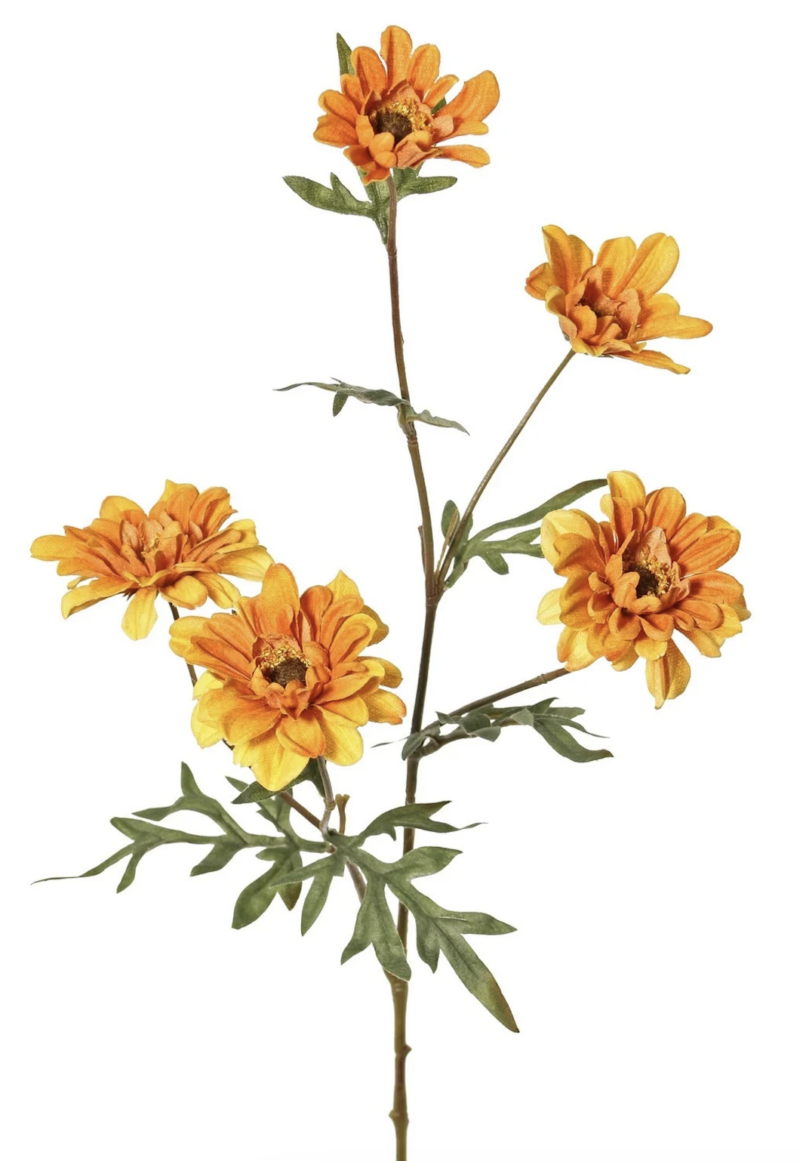 Chrysant geel 75 cm