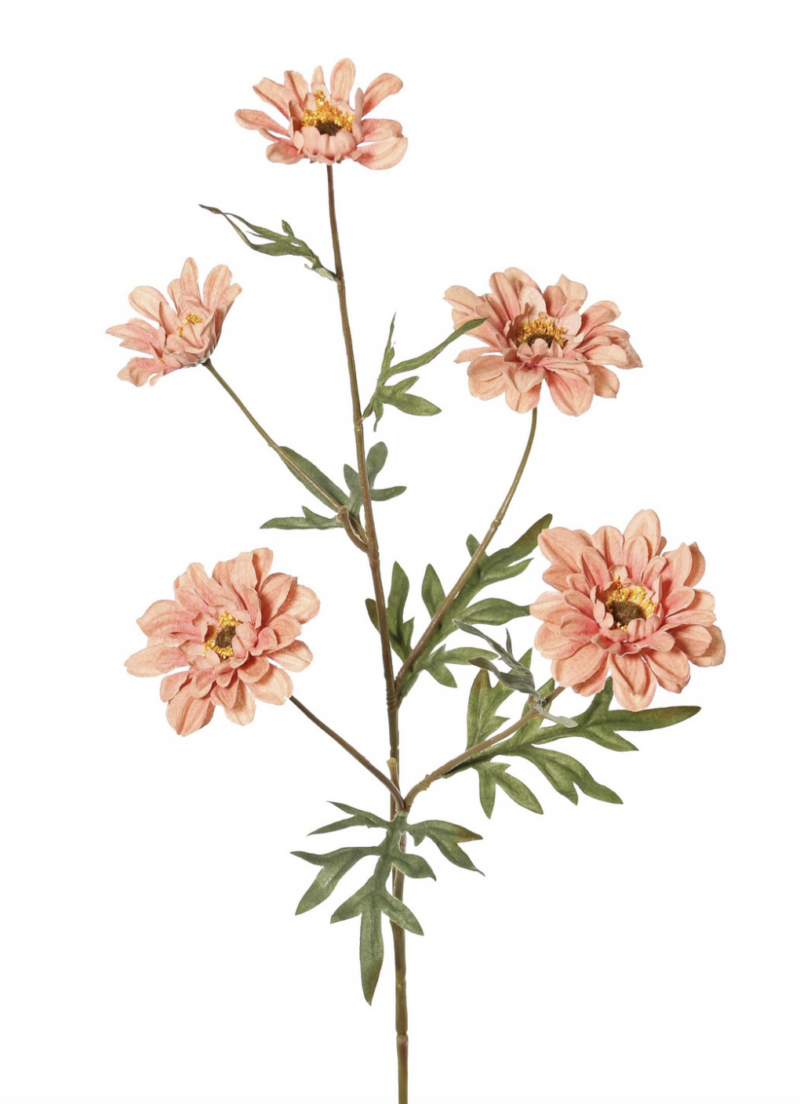 Chrysant zalm 75 cm