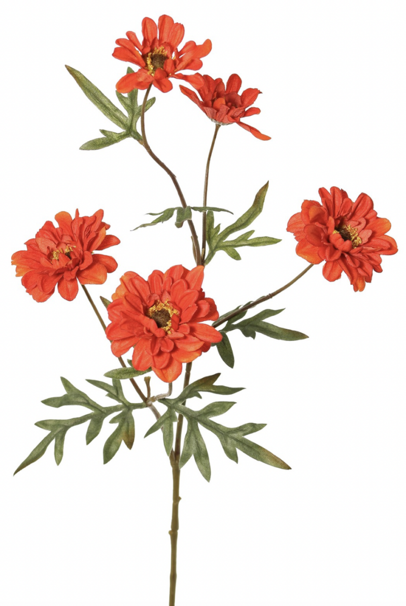 Chrysant rood 75 cm