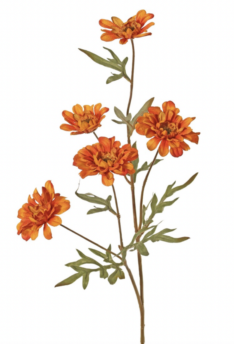 Chrysant oranje 75 cm