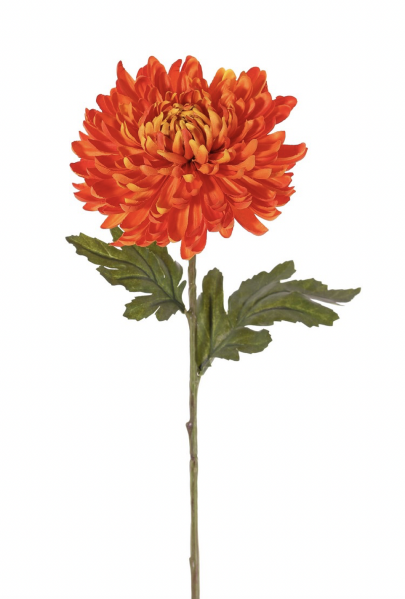 Bolchrysant oranje 65 cm