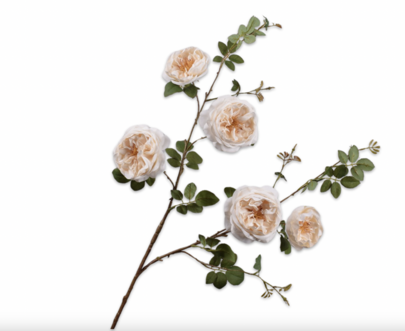 Kunstbloem Roos beige Silk-ka 112 cm