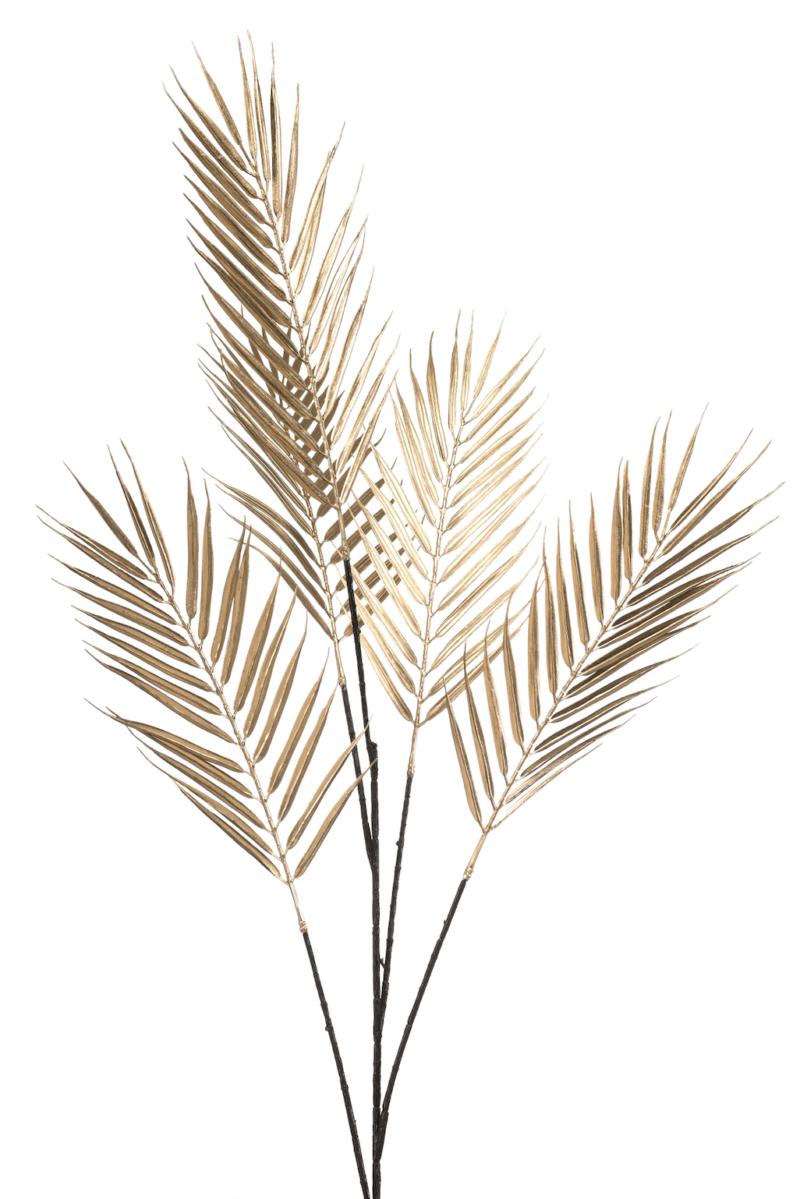 Gouden tak palmblad H115 cm