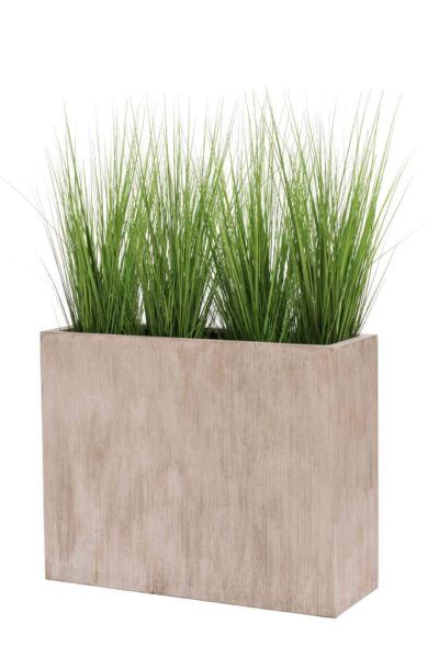 brede bruine plantenbak roomdivider