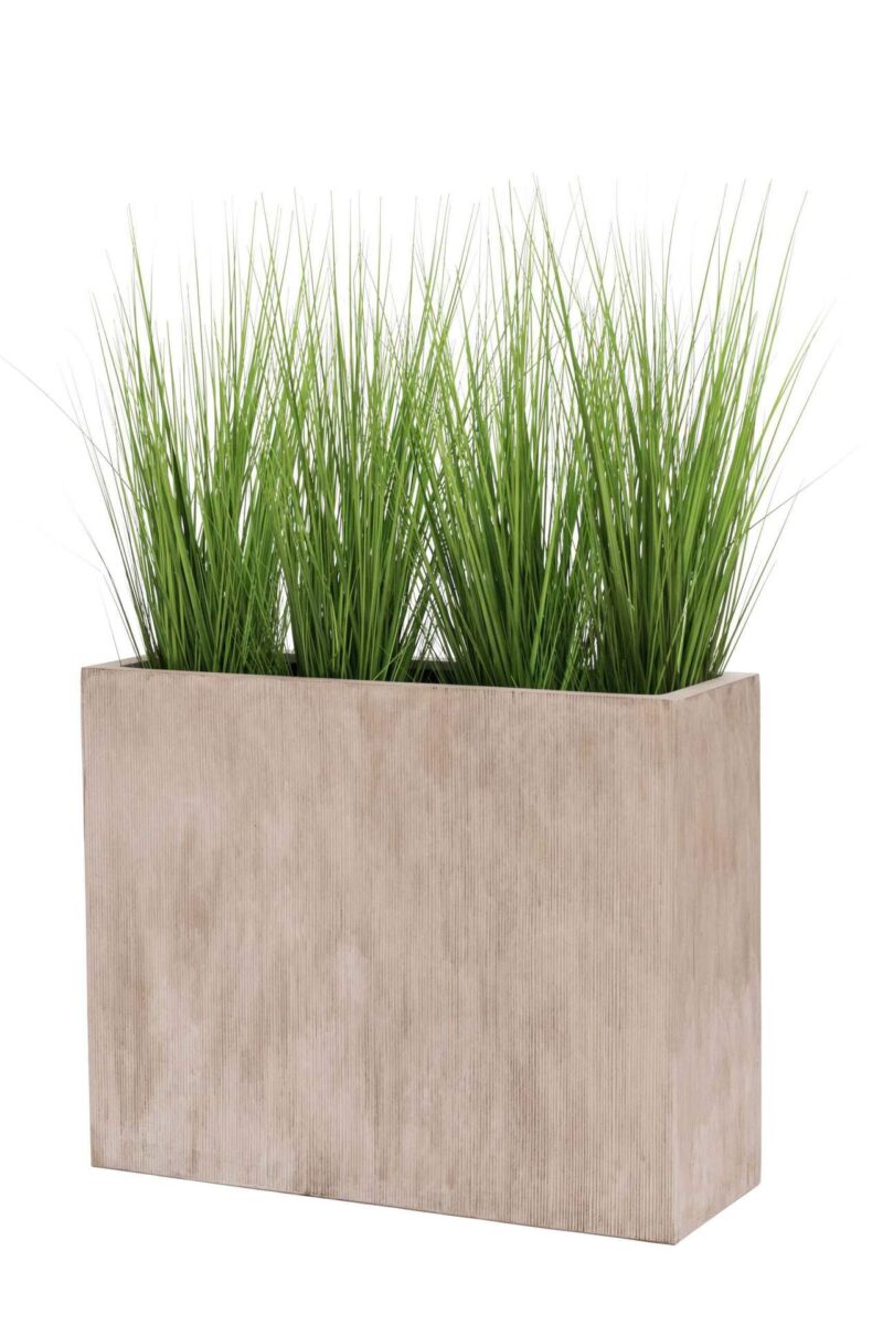 brede bruine plantenbak roomdivider