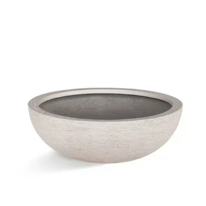 Bloempot Terreno schaal - zand - H18 cm