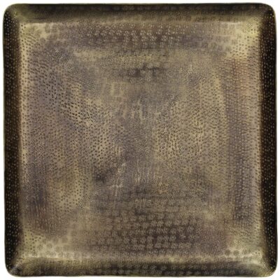 Schaal vierkant bruin/goud – 54x54 cm