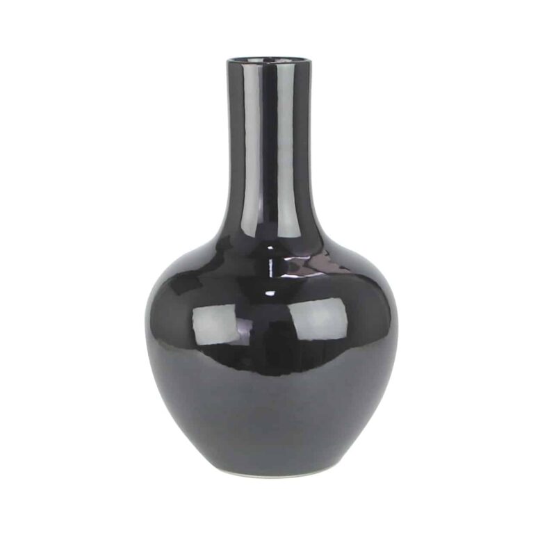 Zwarte body vaas -H35