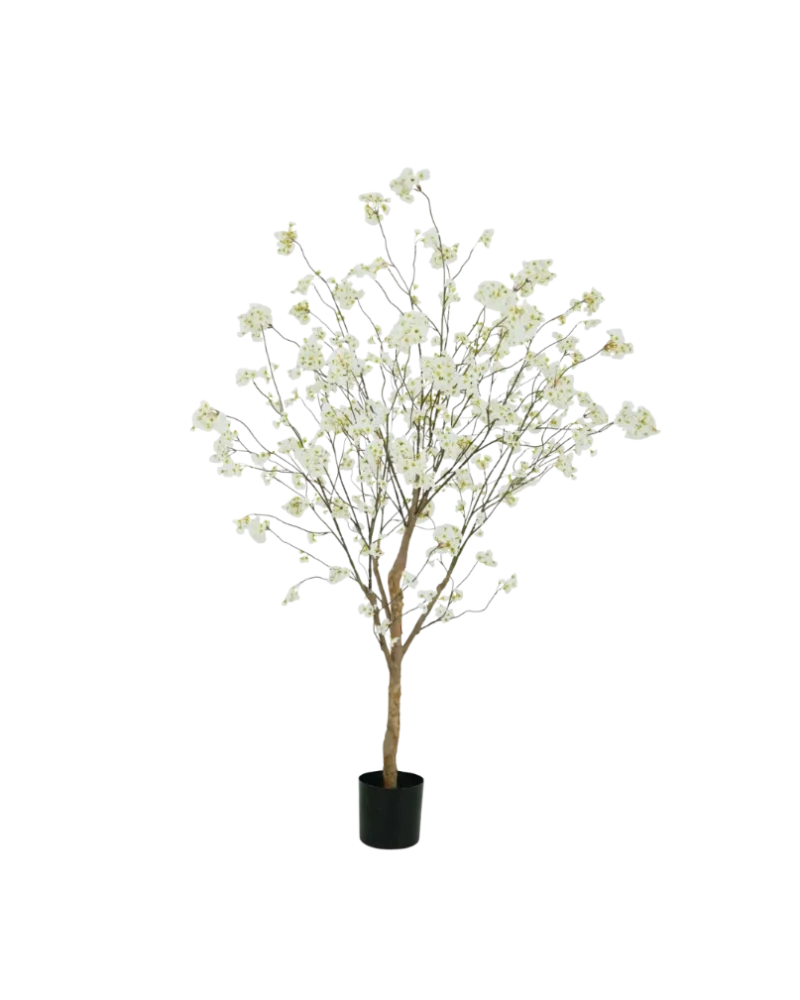 Bloesem boom wit beige op een echte houten stam 220 cm