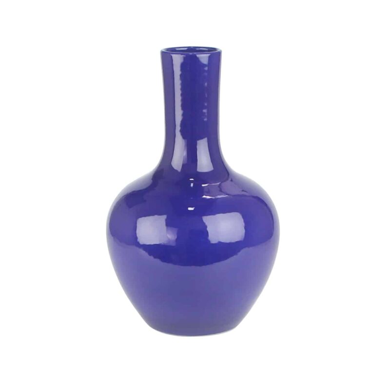 Blauwe body vaas -H35