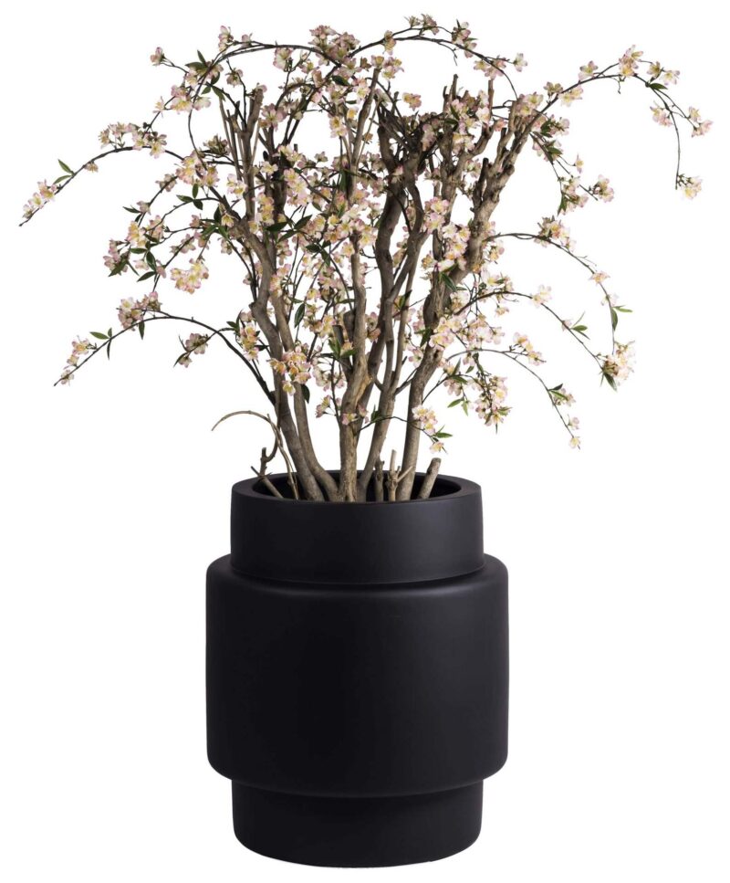 zwarte trendy bloempot