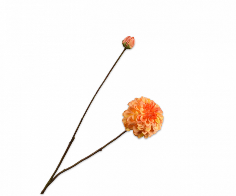 dahlia tak oranje geel 86 cm Silk-ka