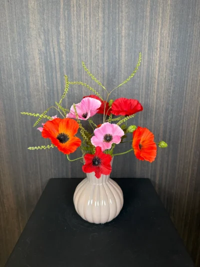 Zijden bloemen boeket Mirjam - inclusief vaasje