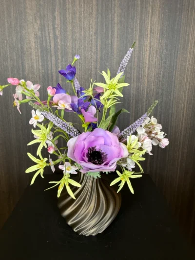 Zijdenbloemen boeket Phia - inclusief vaasje