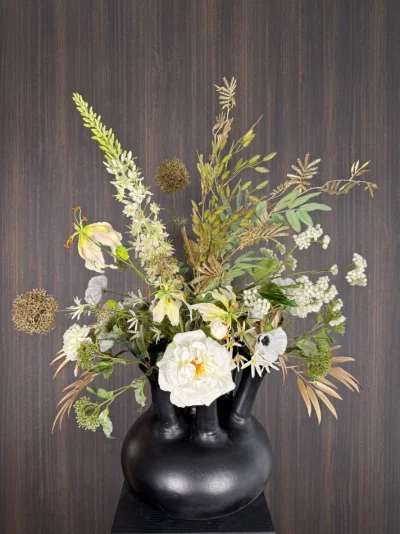 Zijdenbloemen boeket Dion voor in de toetervaas