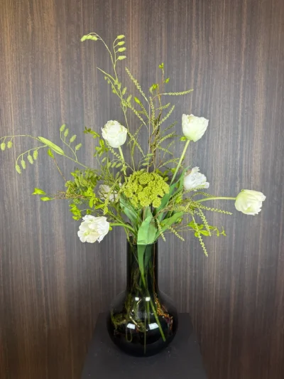 wit zijdenbloemen boeket