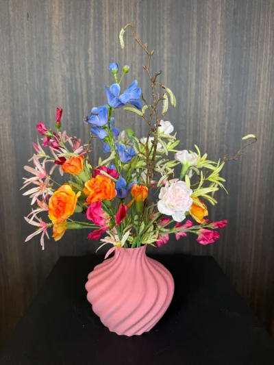 Kunstbloemen boeketje Prijnie - inclusief vaasje